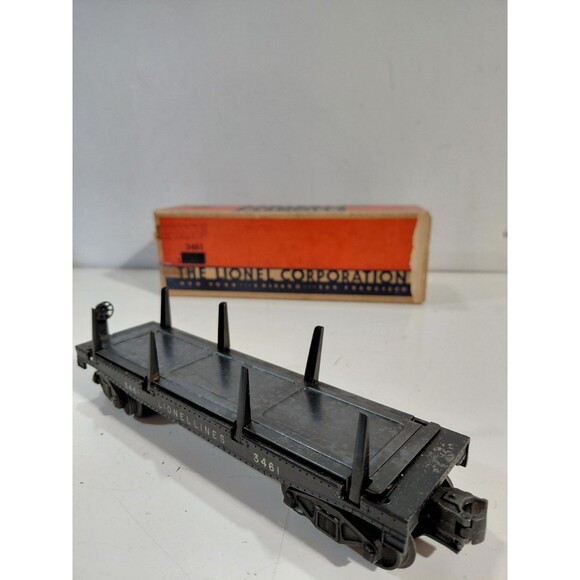 Lionel 3461 Train O Gauge Model Railroad Post War Operating Log Car w/Box - Picture 4 of 12